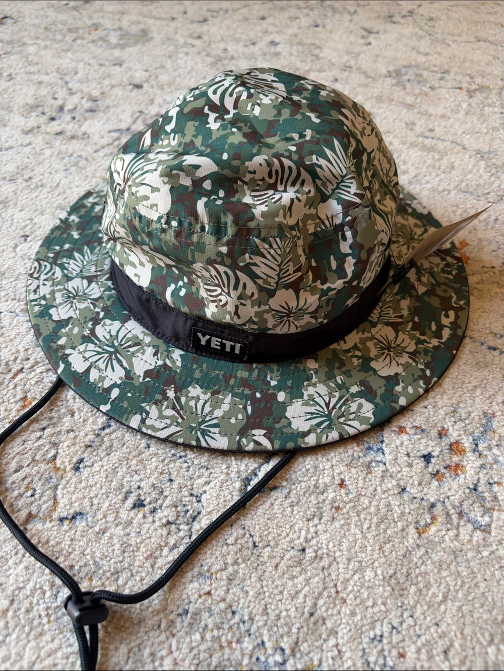 Yeti Kids Olive Green Camo Floral Bucket Hat